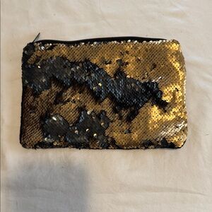 Gold and Black Sequin Clutch